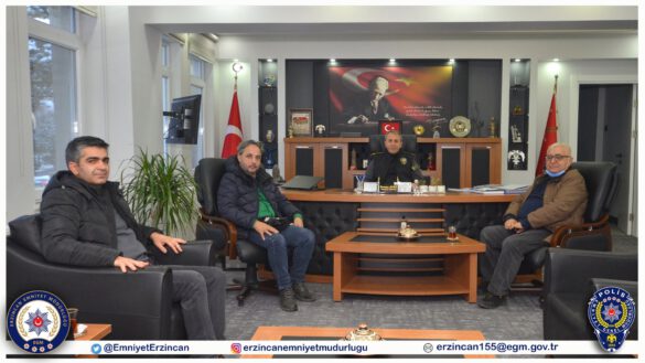 Emniyet Müdürümüz Sayın Kenan Kurt Misafirlerini Kabul Etti