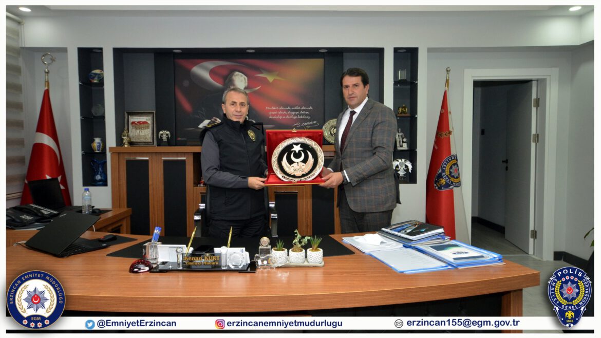 Otlukbeli Belediye Başkanı Yusuf Tektaş, Sayın Müdürümüzü Ziyaret Etti