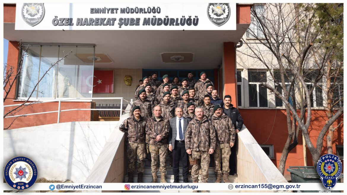 Emniyet Müdürümüz Sayın Kenan Kurt, Özel Harekat Şube Müdürlüğü Personeliyle Bir Araya Geldi.